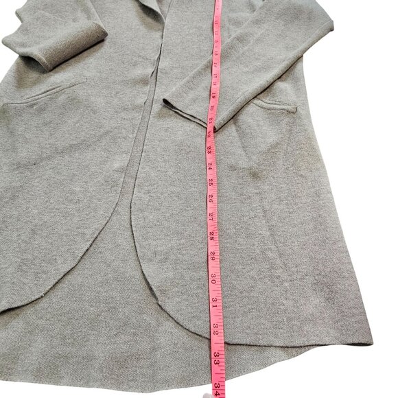 Womens Light Gray Hooded Open Front Cardigan Sweater and a hood size M - Picture 12 of 12